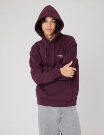 Sweat à capuche message brodé