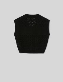 gilet court en crochet