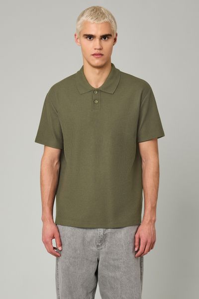 Polo maille gauffrée