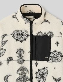 Veste zipp&eacute;e imprim&eacute;e sherpa