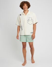Short de bain en seersucker