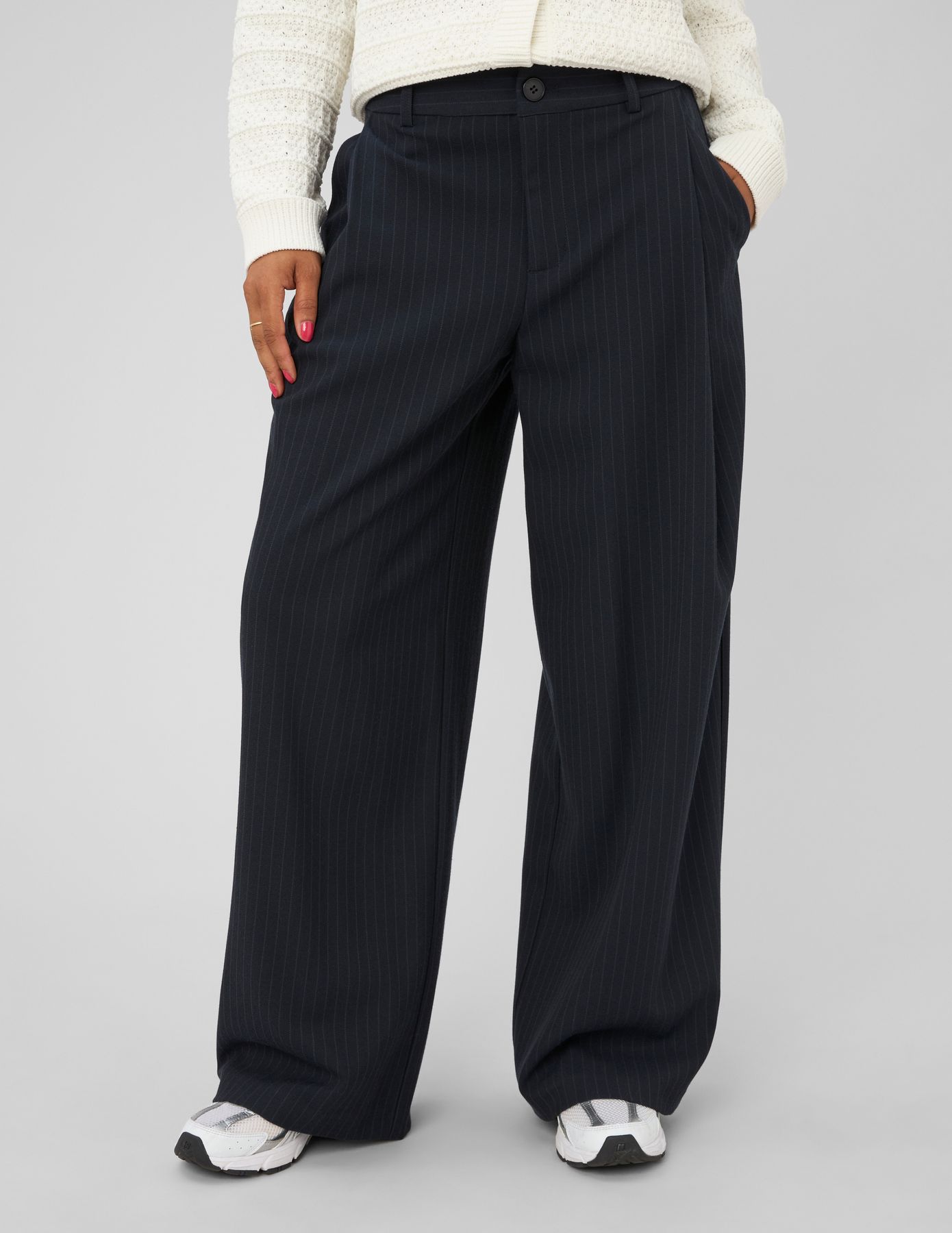 Pantalon balloon &agrave; rayures