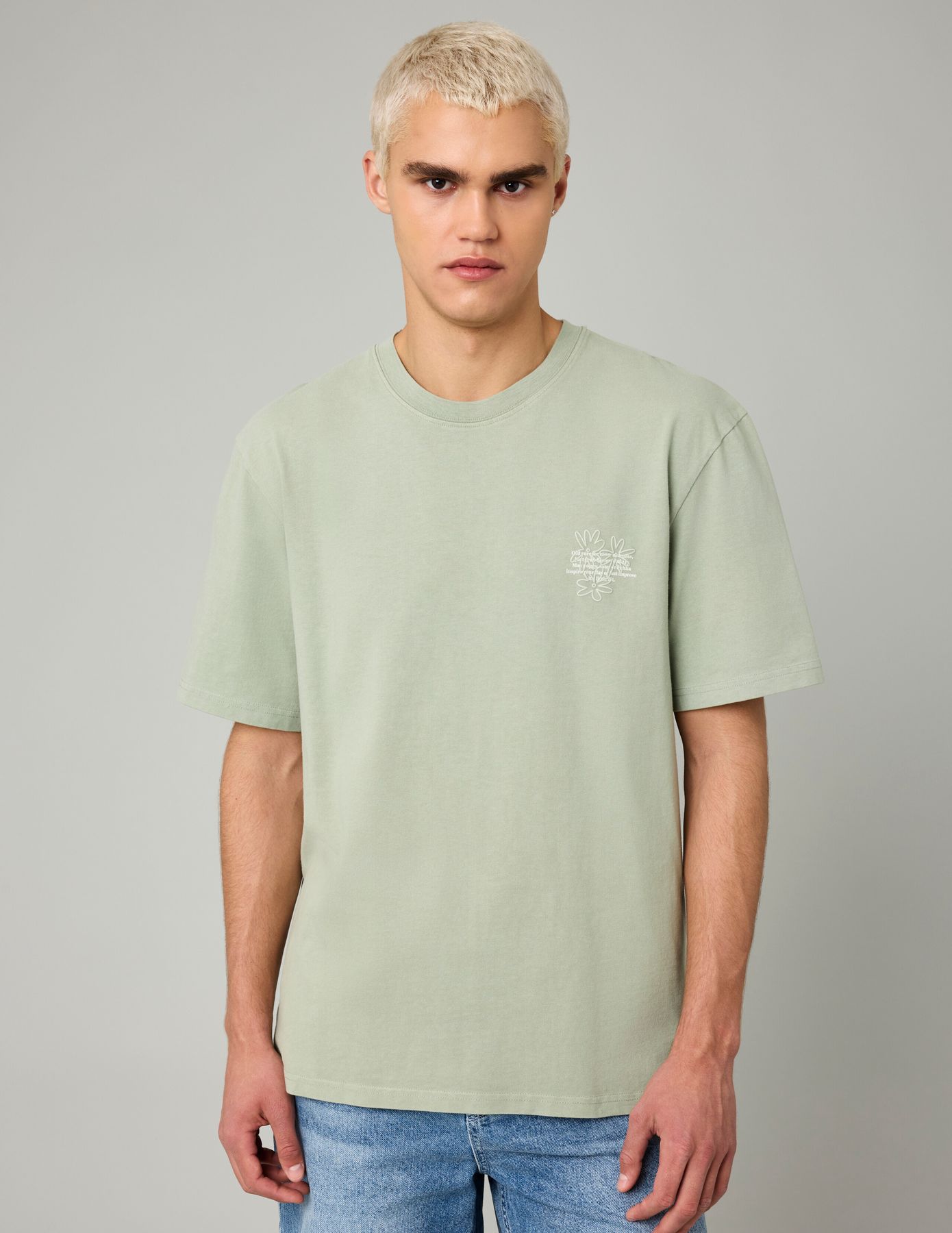 T-shirt garment dye imprimé