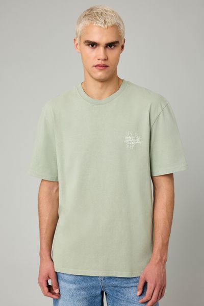 T-shirt garment dye imprimé