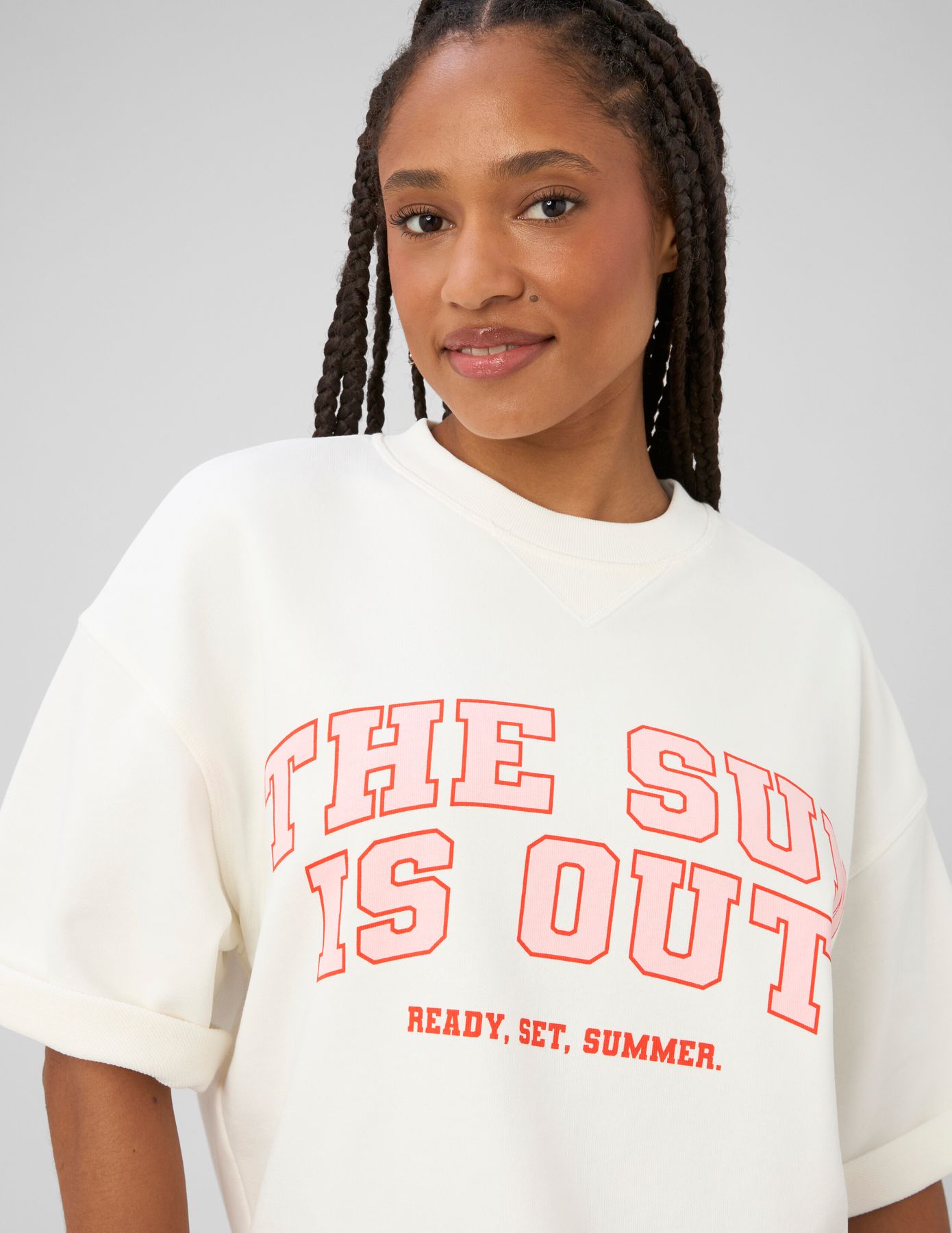 Sweat imprim&eacute; manches courtes