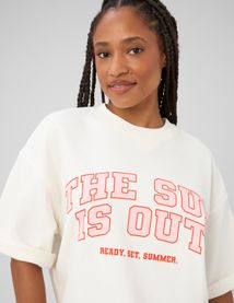 Sweat imprim&eacute; manches courtes