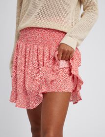 Jupe short imprimé fleurs