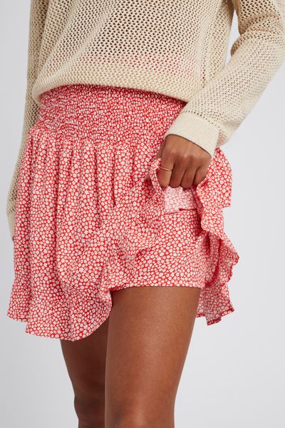 Jupe short imprimé fleurs