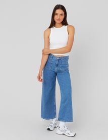 Jean wide leg cropped