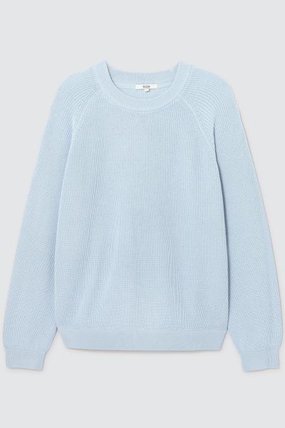Pull col rond coton uni