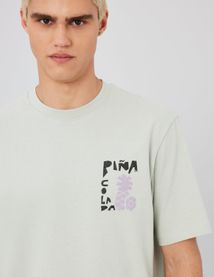 T-shirt imprimé matière texturé