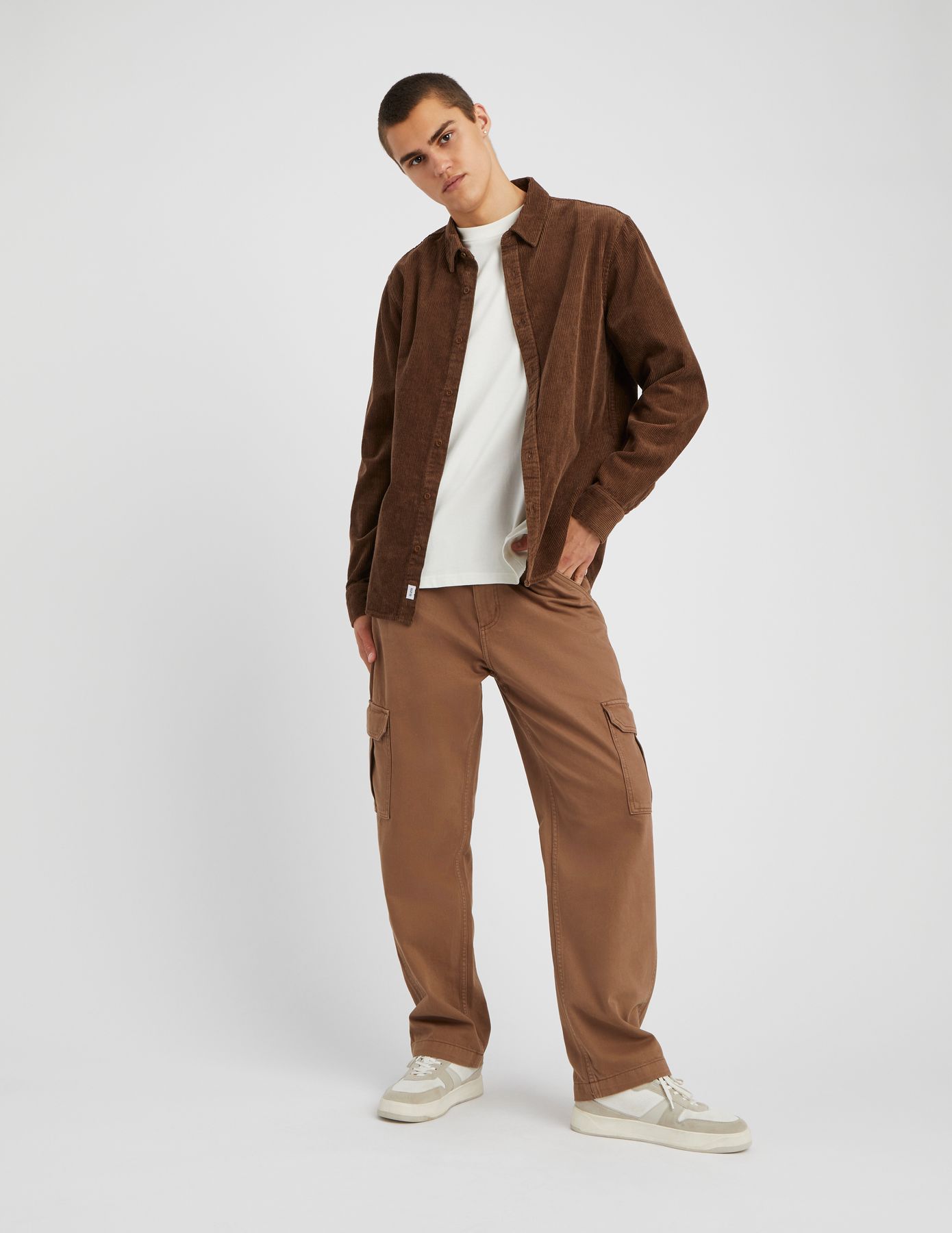 Chemise droite en velours