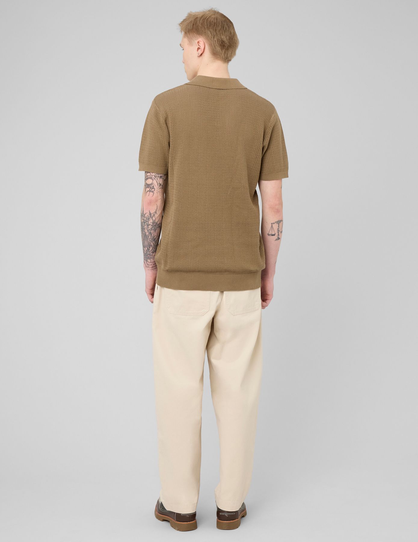 Polo maille ajour&eacute;e