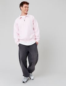 Sweat col polo zippé