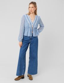 Blouse en voile imprimée