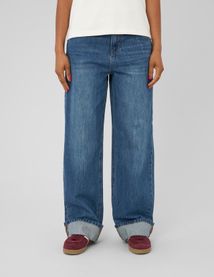 Jean baggy &agrave; revers