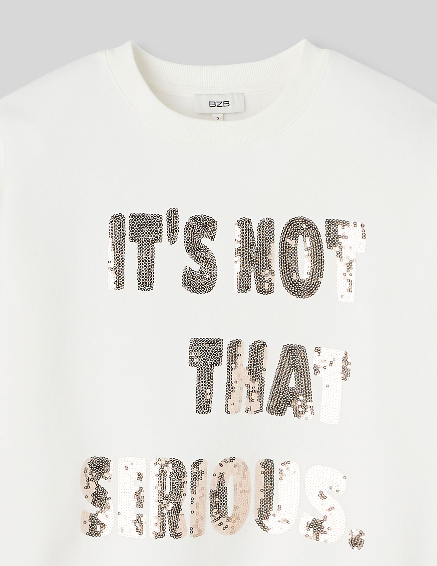 Sweat col rond à sequins