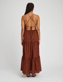 Robe longue broderie anglaise