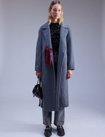 Manteau long en laine