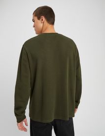 T-shirt gaufr&eacute; manches longues