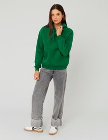 Sweat col capuche uni