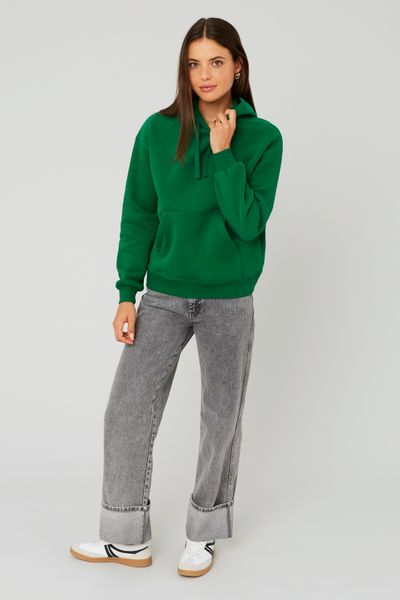 Sweat col capuche uni