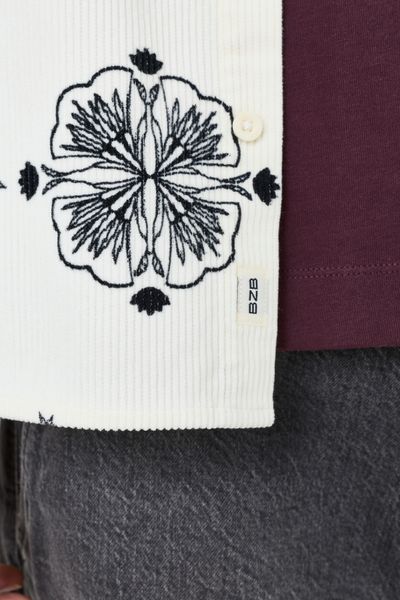 Chemise en velours imprimée