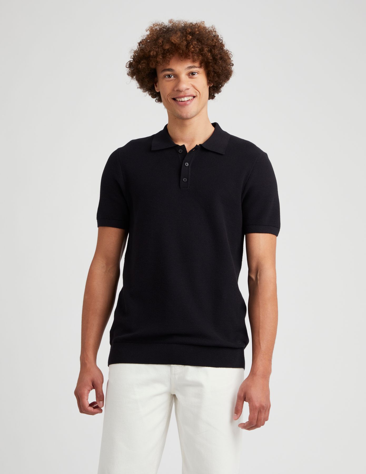 Polo matière fantaisie