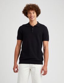 Polo matière fantaisie