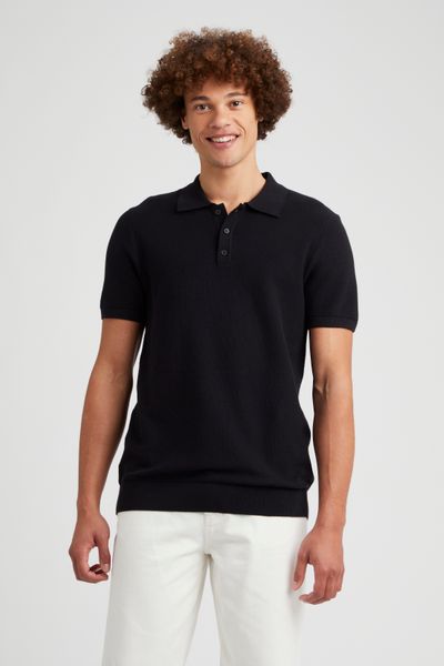 Polo matière fantaisie