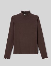 T-shirt col montant uni