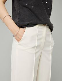 Pantalon tailleur à revers