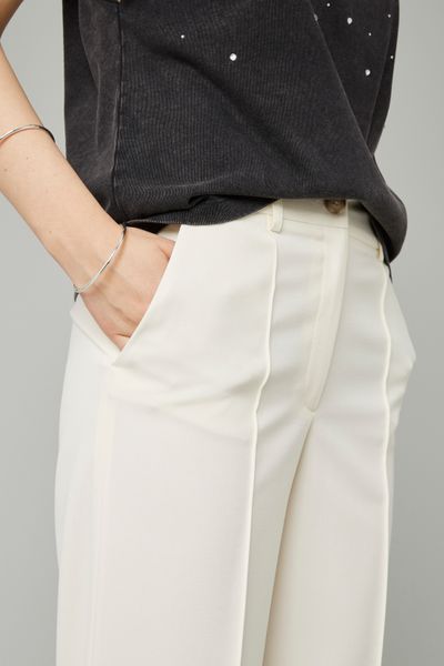 Pantalon tailleur à revers