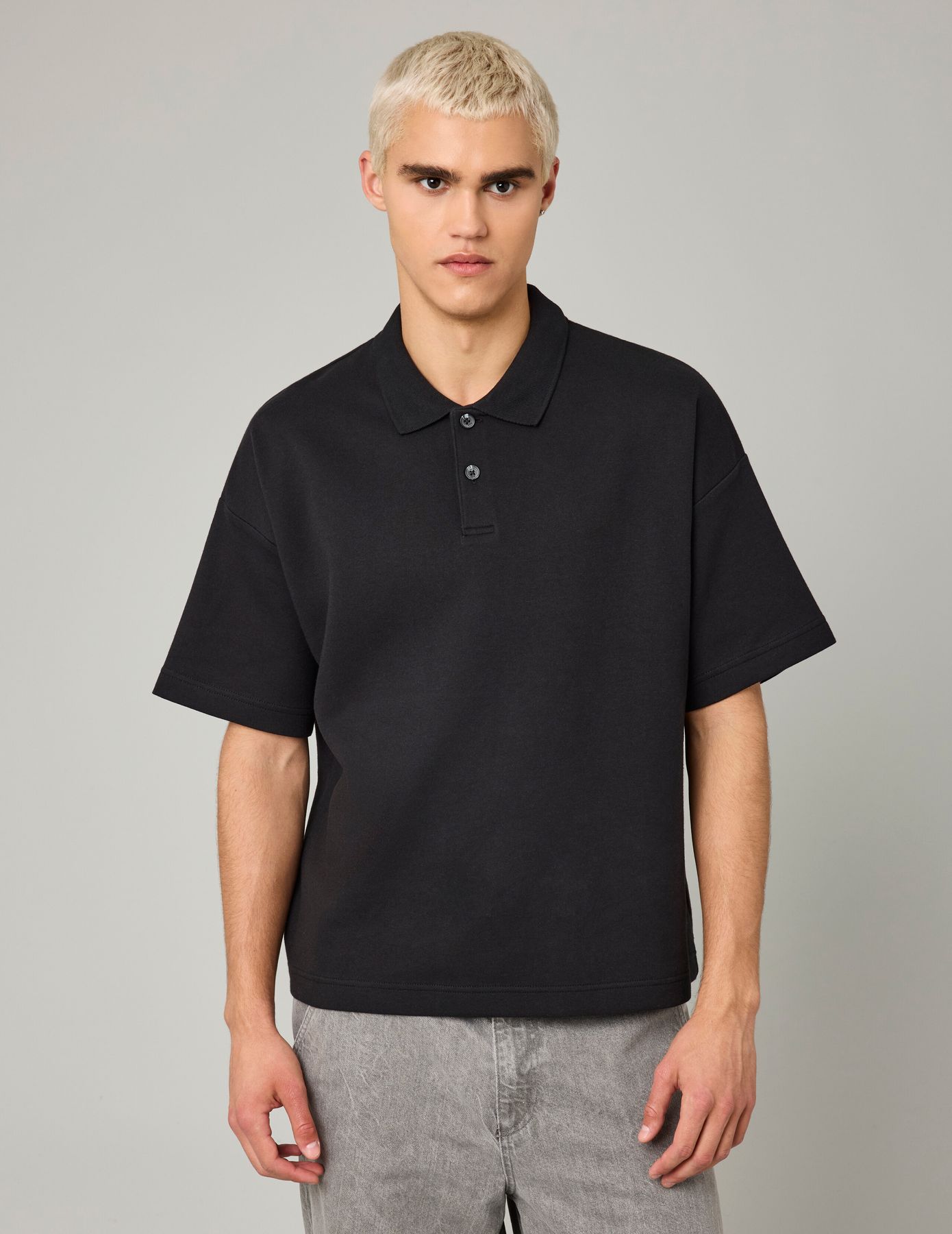 Polo boxy maille lourde
