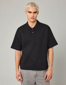 Polo boxy maille lourde