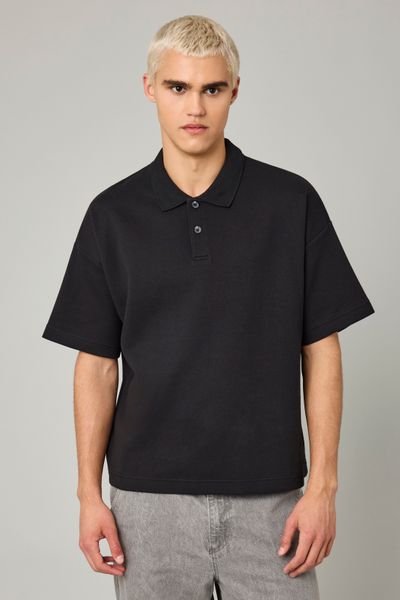 Polo boxy maille lourde