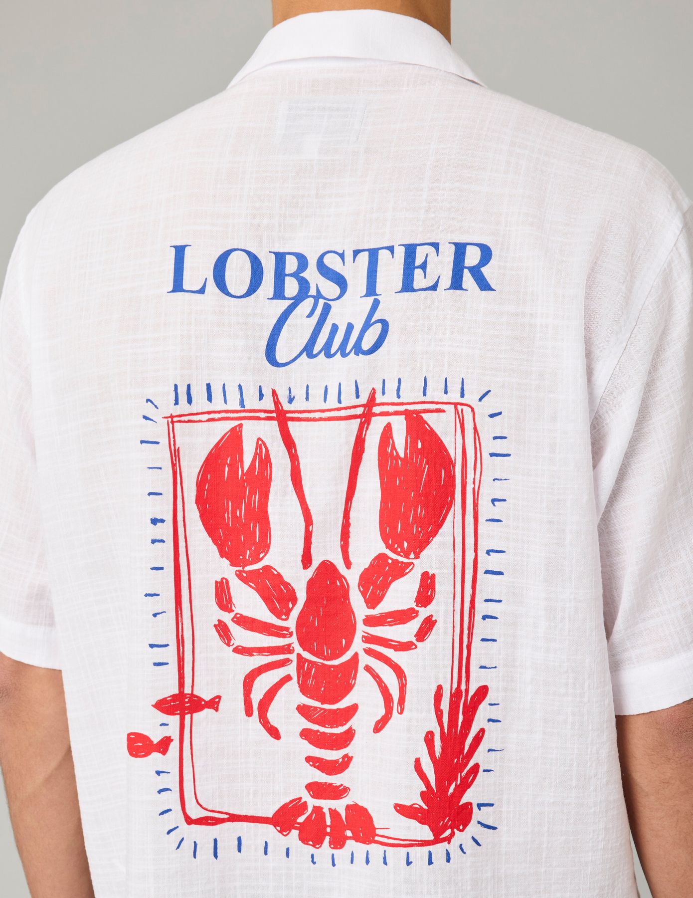 Chemise manches courtes imprimé homard