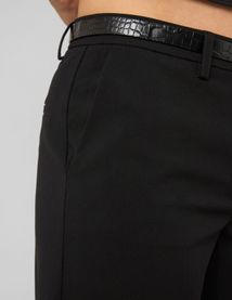 Pantalon droit &agrave; ceinture