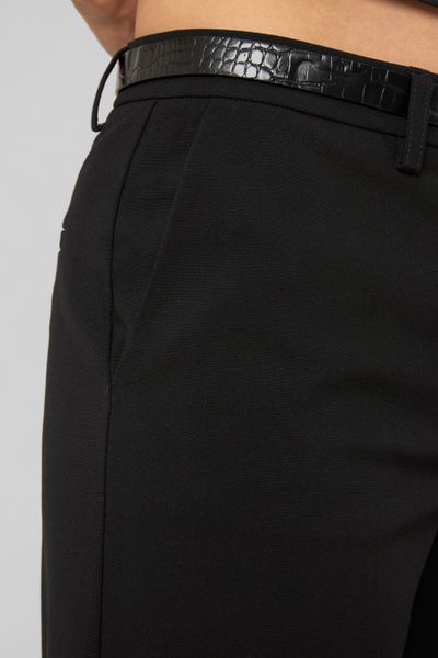 Pantalon droit &agrave; ceinture