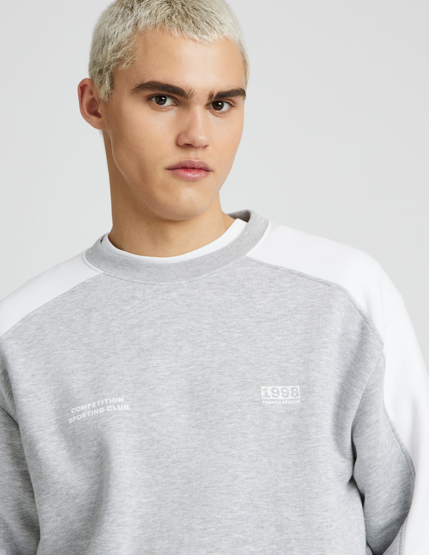 Sweat col rond colorblock