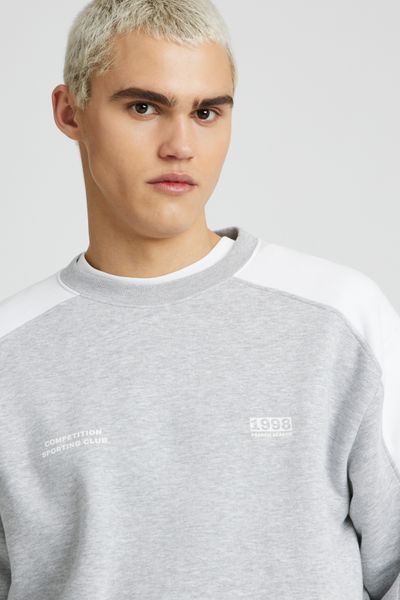 Sweat col rond colorblock