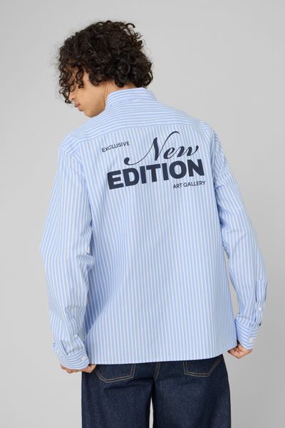 Chemise ray&eacute;e imprim&eacute;e dos