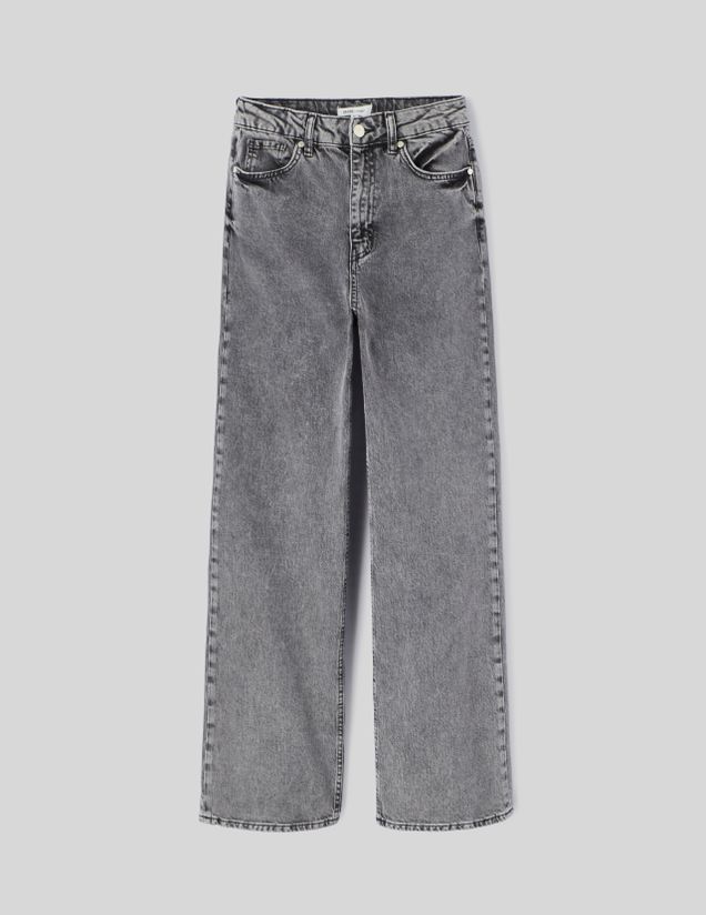 Jean straight taille haute