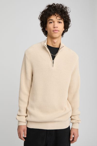 Pull avec col montant zippé