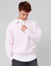 Sweat col polo zippé