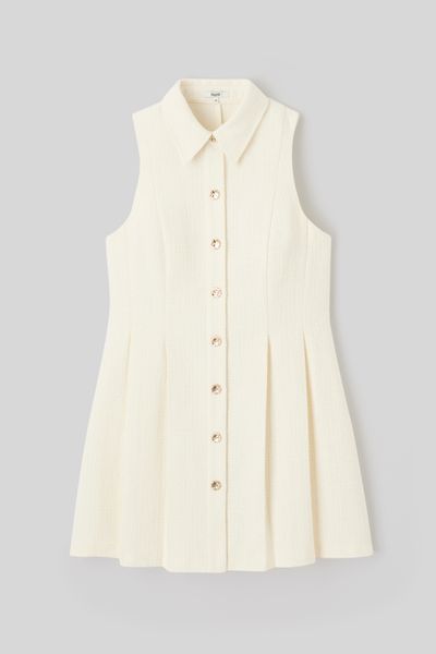 Robe sans manches boutonn&eacute;e