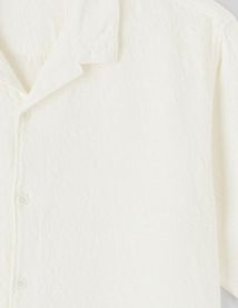 Chemise manches courtes jacquard