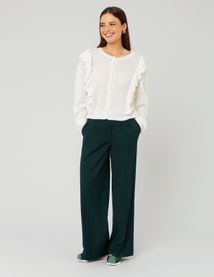 Gilet ajouré à volants