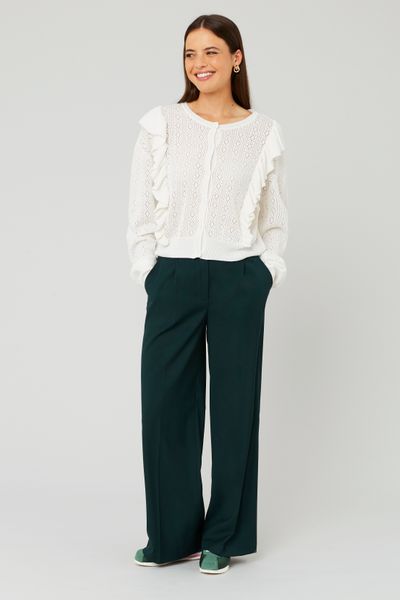 Gilet ajouré à volants