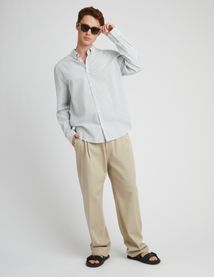 Chemise seersucker rayée